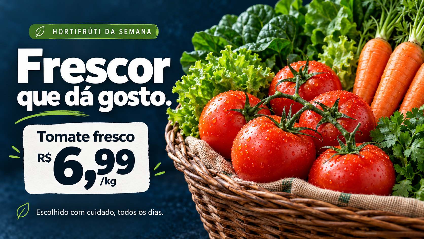 Mercado: oferta de hortifrútis.