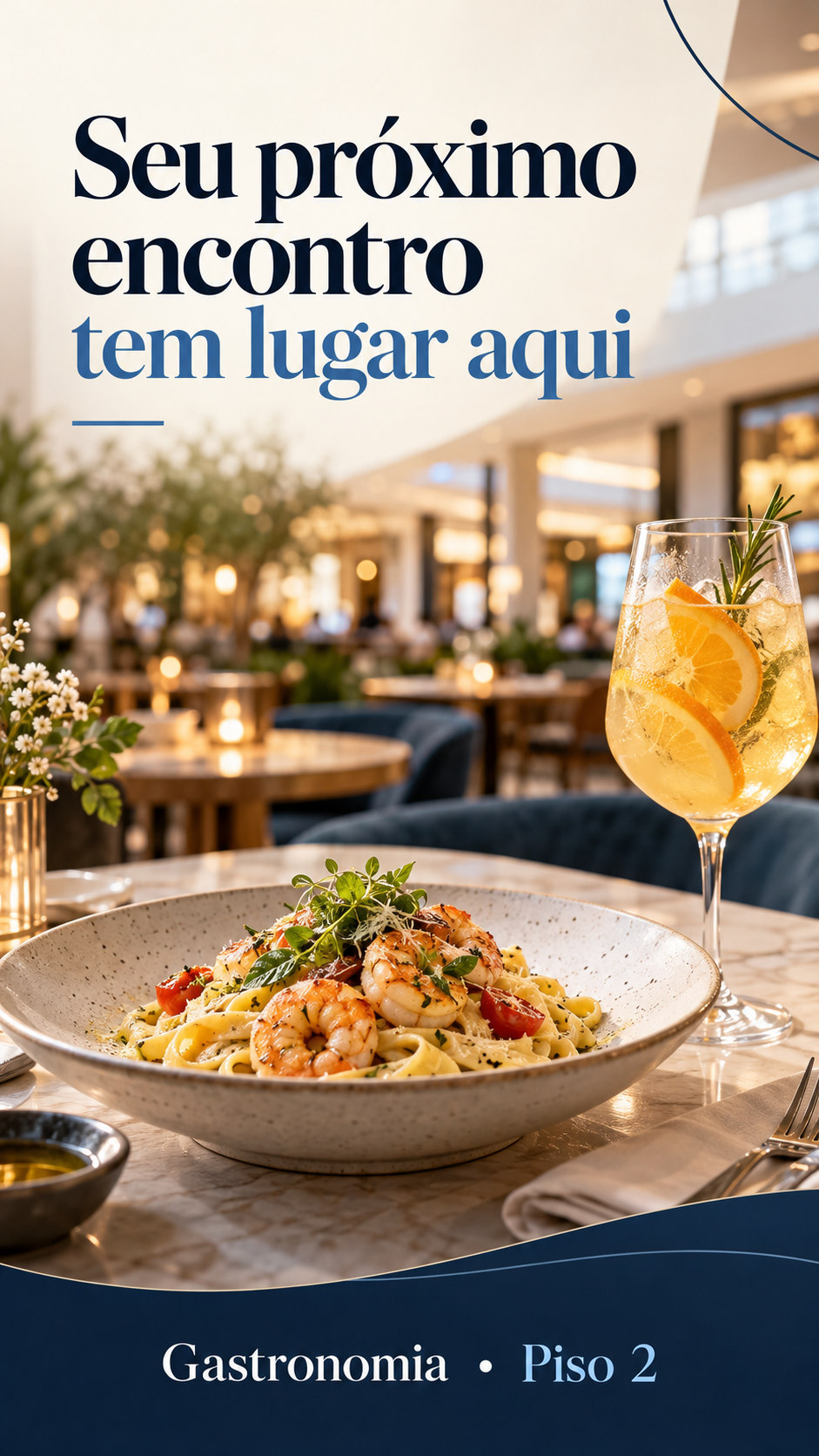 Exemplo de campanha de gastronomia do shopping.